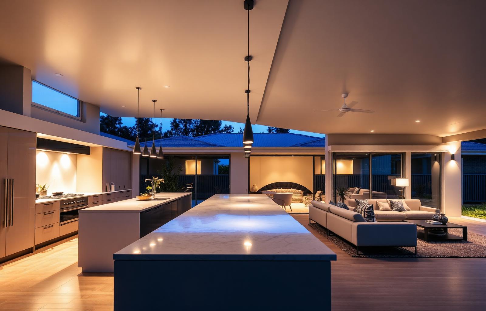 Modern Australian home with quality electrical lighting